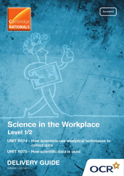 Units R074 and R075 - Delivery guide