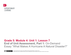 Grade 5: Module 4: Unit 1