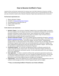 How to Become Certified in Texas