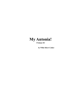 My Antonia!