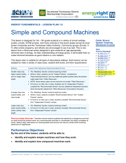Simple and Compound Machines