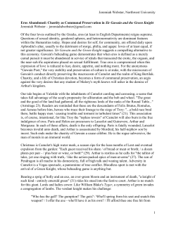 Chastity as Communal Preservation in Sir