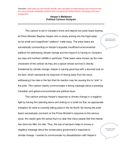 Harper`s Meltdown Political Cartoon Analysis This cartoon is set in