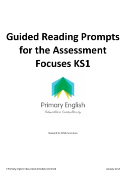 Guided Reading Prompts for the Assessment Focuses KS1