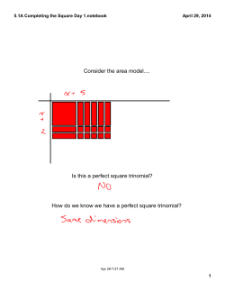 How do we know we have a perfect square trinomial?