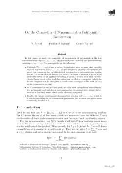 On the Complexity of Noncommutative Polynomial Factorization