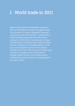 I. World trade in 2011 - World Trade Organization