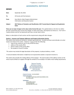 2017 Valuation Notice Instructions