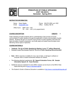 CST 100-30/31 - New River Community College