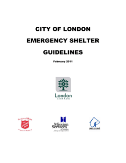 City of London Emergency Shelter Guidelines PDF
