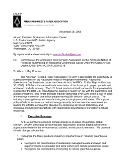 November 26, 2008 Air and Radiation Docket and Information