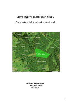 Comparative quick scan study - Pre-emption rights related to rural land