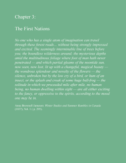 Chapter 3: The First Nations