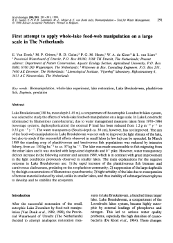 First attempt to apply whole-lake food