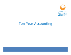 Ton-Year Accounting - Climate Action Reserve