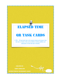 Elapsed Time QR Task Cards