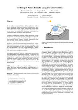 Modeling of Aurora Borealis Using the Observed