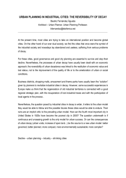 URBAN PLANNING IN INDUSTRIAL CITIES: THE REVERSIBILITY