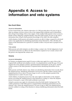 Appendix 4: Access to information and veto systems