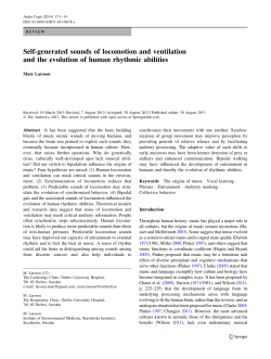 Self-generated sounds of locomotion and ventilation and the