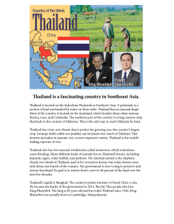 Thailand is a fascinating country in Southeast Asia.