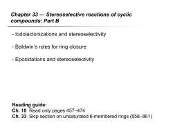 Chapter 33 &mdash; Stereoselective reactions of cyclic compounds: Part B
