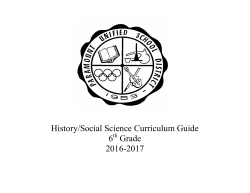 Social Studies Gr 6 Curriculum Guide Semester 1 2016-17