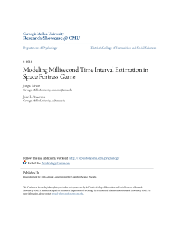 Modeling Millisecond Time Interval Estimation in Space Fortress Game