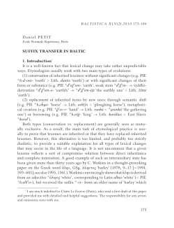 Daniel PETIT SUFFIX TRANSFER IN BALTIC 1