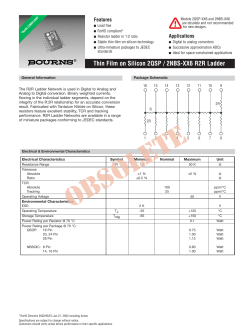Bourns&reg; Thin Film on Silicon Resistor Networks