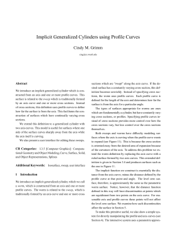 Implicit Generalized Cylinders using Profile Curves