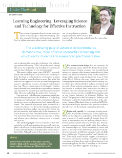 Learning Engineering - Biomedical Computation Review