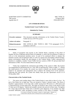 IMO MARITIME SAFETY COMMITTEE 78th session Agenda item 25