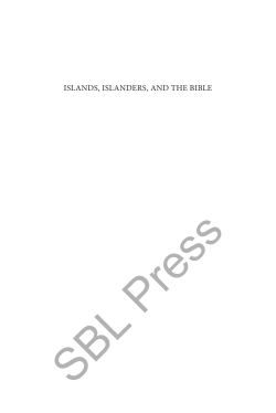 Islands, Islanders, and the BIBle