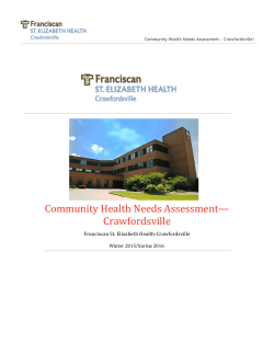 Community Health Needs Assessment&mdash; Crawfordsville
