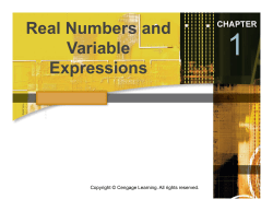 Unit 1-6 Translating Variable Expressions into Verbal Expressions