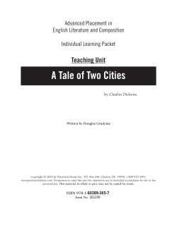 A Tale of Two Cities - Teacher`s Pet Publications