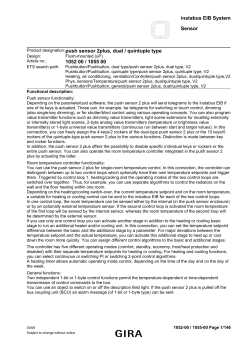 push sensor 2plus, dual / quintuple type 1052 00 / 1055 00