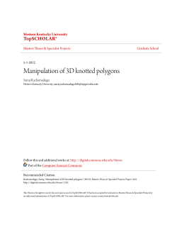 Manipulation of 3D knotted polygons - TopSCHOLAR