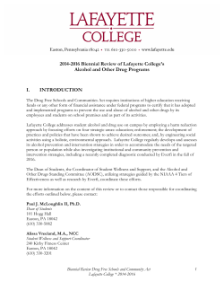 Drug Free Schools and Communities Act Biennial Review 2014-2016