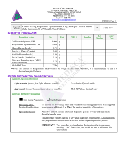 Caffeine 100 mg, Scopolamine Hydrobromide 0.5 mg Oral Rapid