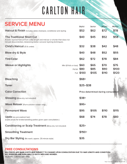service menu - Carlton Hair International
