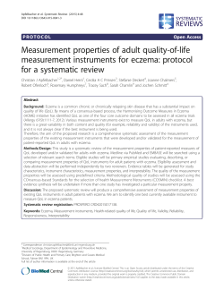 Measurement properties of adult quality-of
