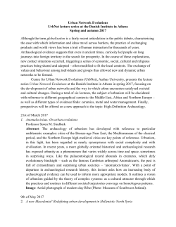 Full series of lectures on Urban evolutions