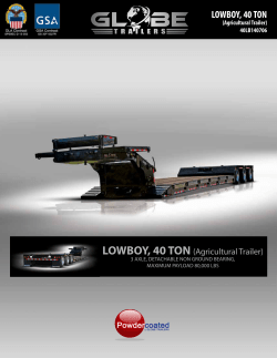 LOWBOY, 40 TON - Globe Trailers