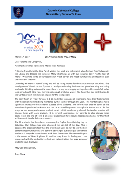 Catholic Cathedral College Newsletter / Pānui o Te Kura