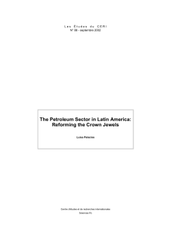 The petroleum sector in Latin America