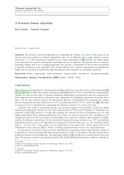 A Practical Volume Algorithm