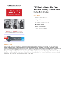 PdF(Review Book) The Other America: Poverty in the