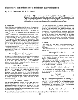 Necessary conditions for a minimax approximation